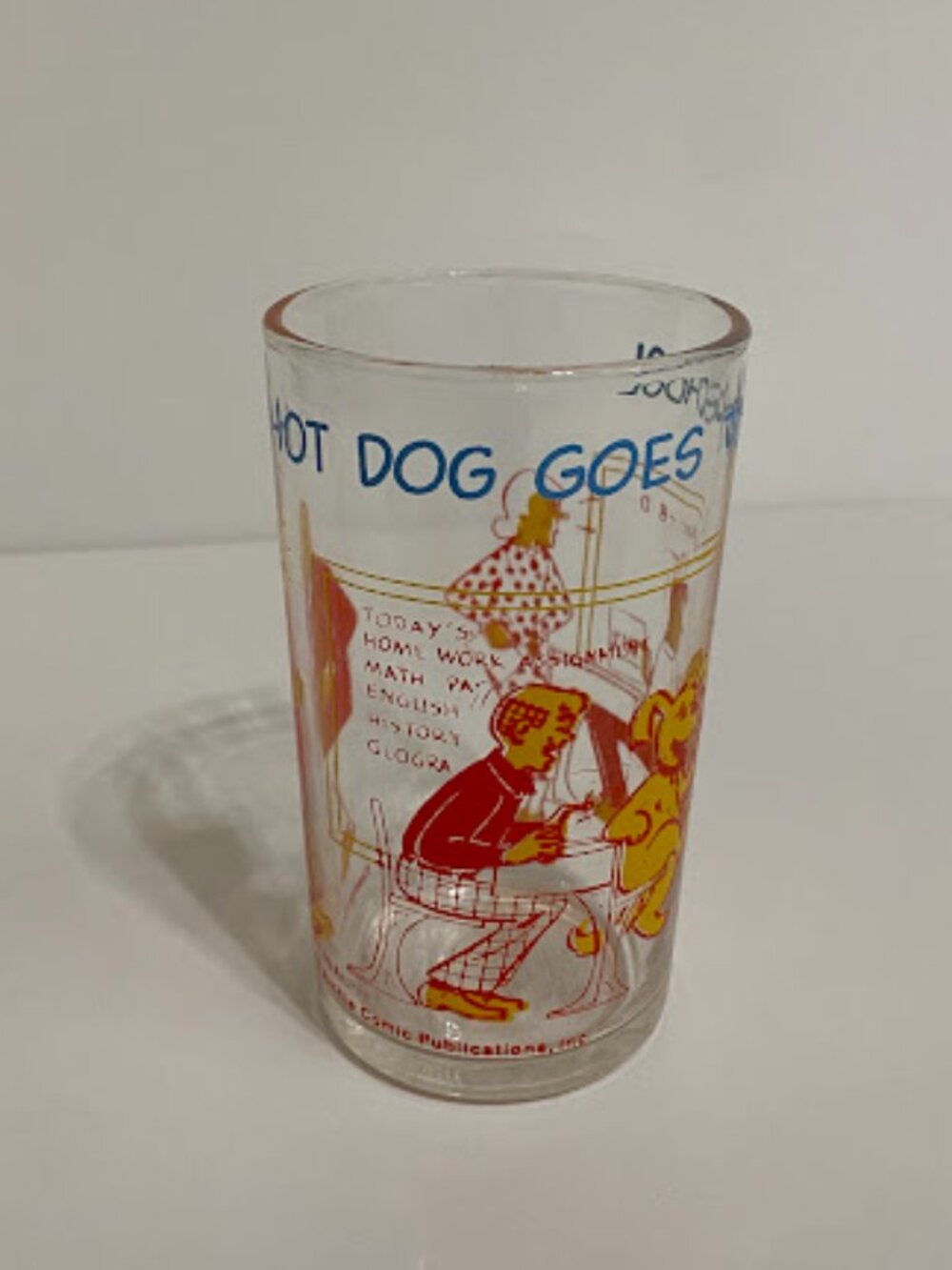 1971 Hot Dog Goes to School (Archie Comics) Juice Glass.